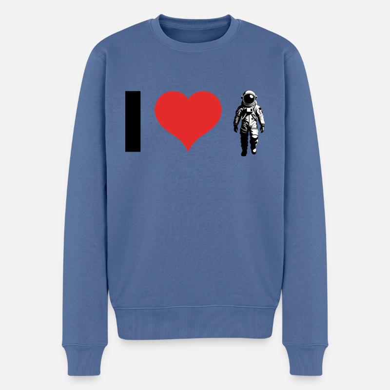 J’adore les astronautes - Pull Premium bio Homme - bleu pigeon