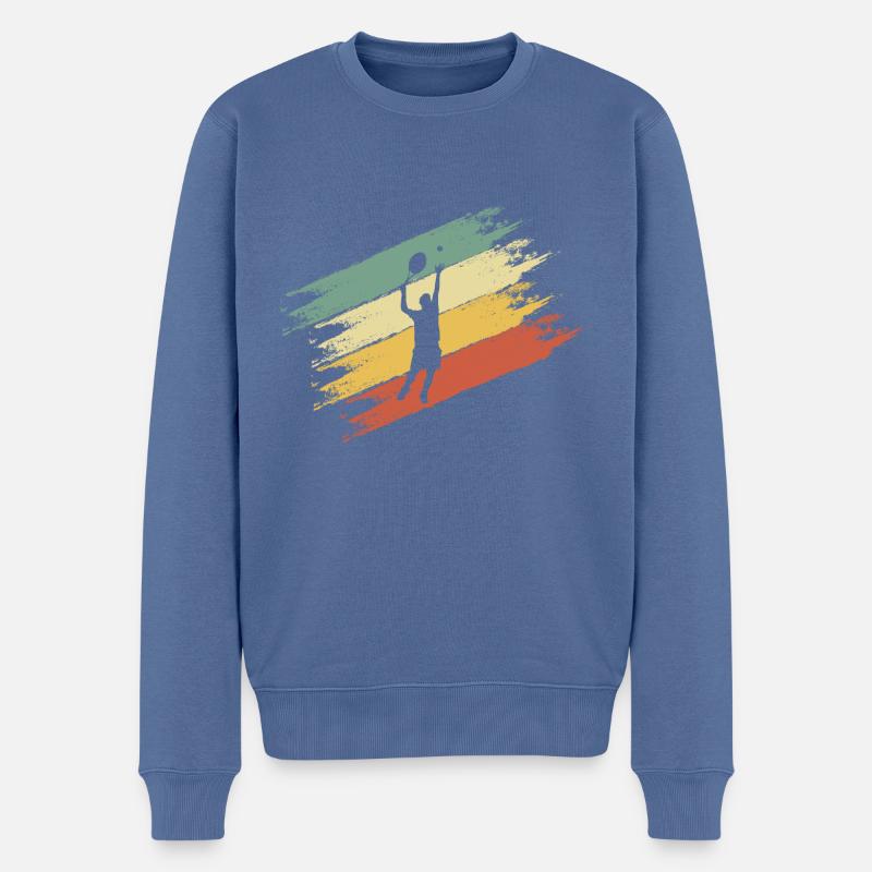 Tennis - Männer Premium Bio Pullover - Taubenblau