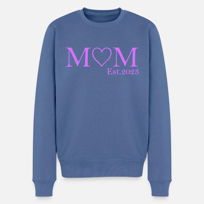 Maman Est 2023 - Pull Premium bio Homme - bleu pigeon