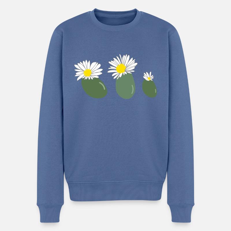 Fleur de lithops2 - Pull Premium bio Homme - bleu pigeon