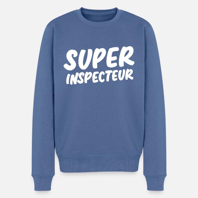 Super inspecteur - Pull Premium bio Homme - bleu pigeon