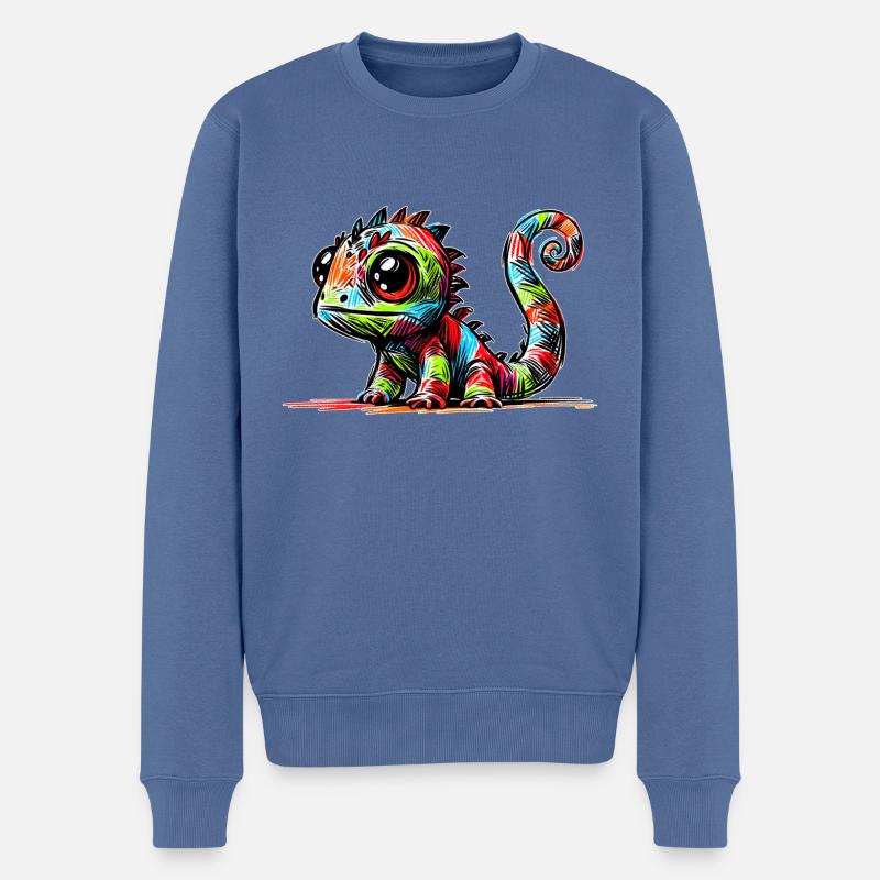 Caméléon - Pull Premium bio Homme - bleu pigeon