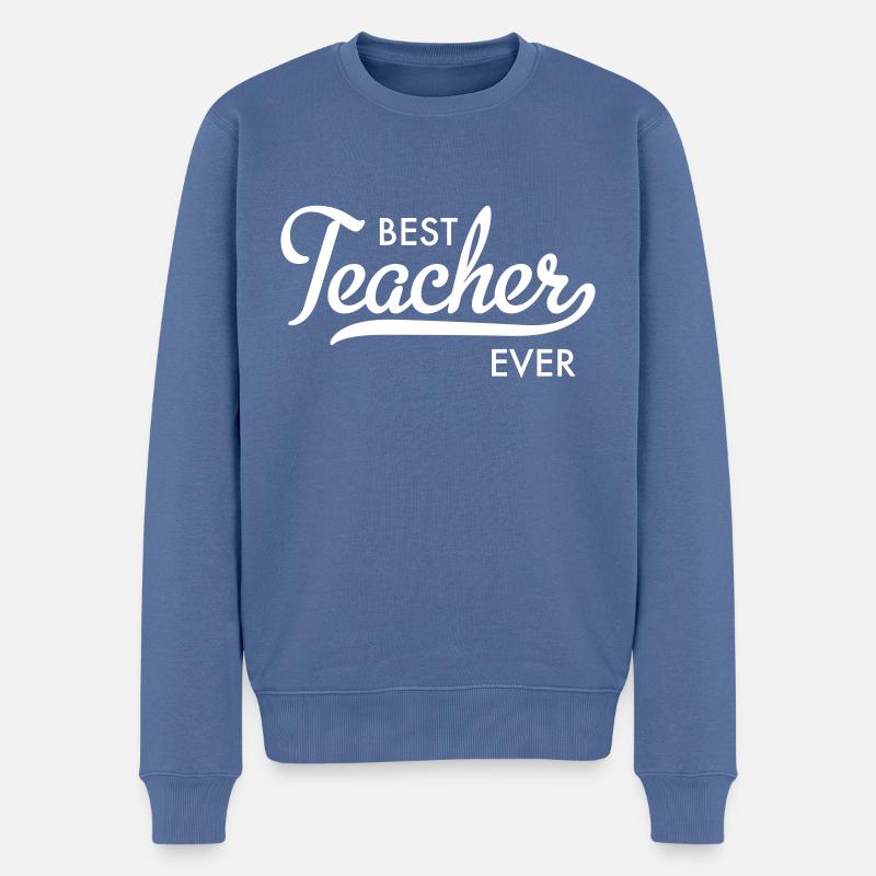 professeur - Pull Premium bio Homme - bleu pigeon