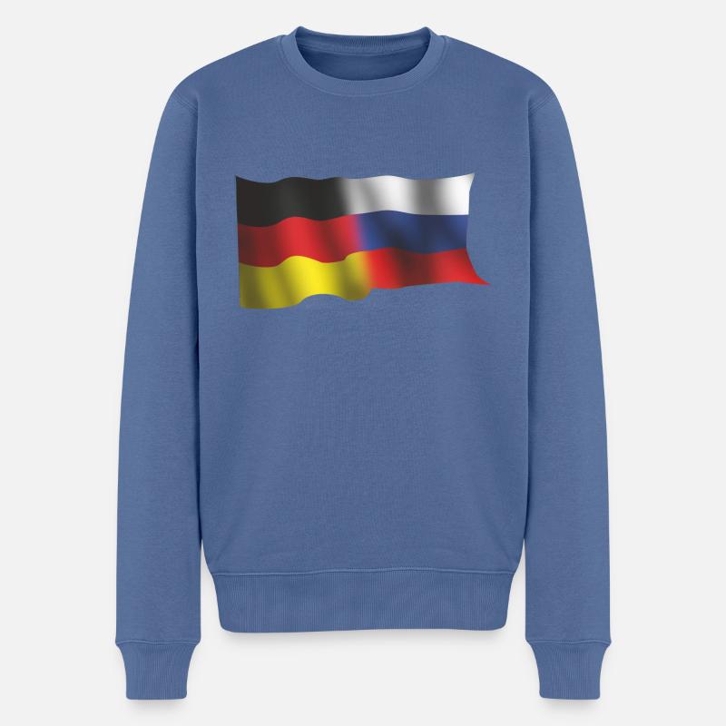 FLOWING RUSSIAN - DRAPEAUX NATIONAUX ALLEMANDS - Pull Premium bio Homme - bleu pigeon