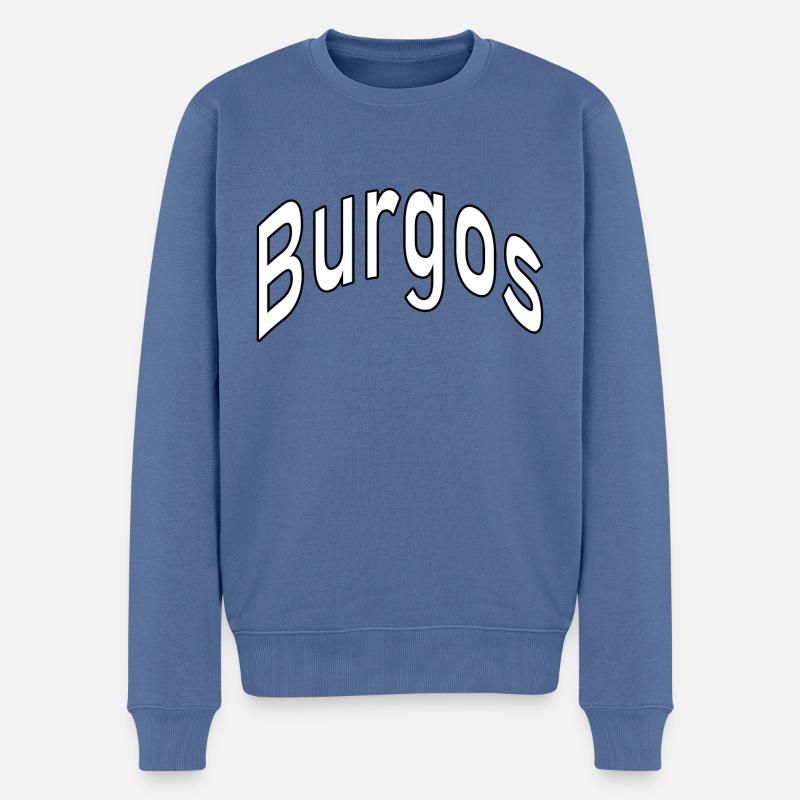 Burgos - Männer Premium Bio Pullover - Taubenblau
