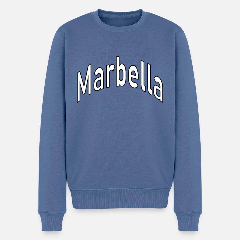 Marbella - Pull Premium bio Homme - bleu pigeon