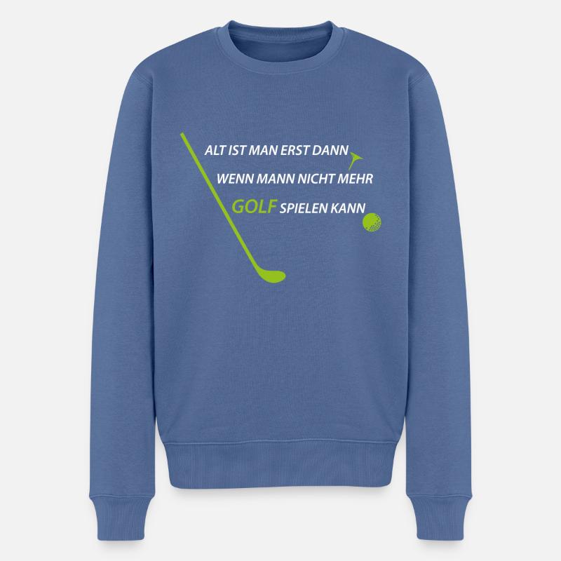 Golf Sport Geschenk Hole - Männer Premium Bio Pullover - Taubenblau