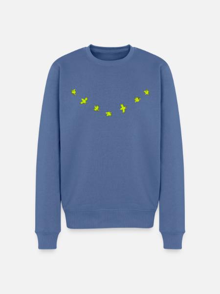 Birdies - Pull Premium bio Homme - bleu pigeon