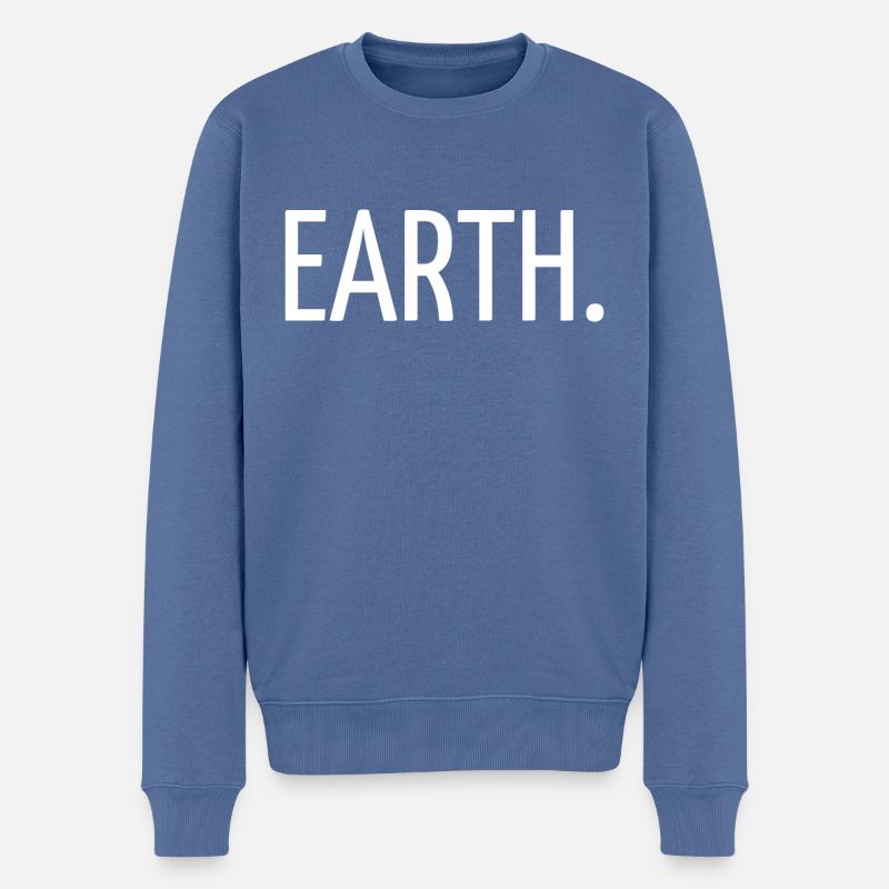 Erde. - Männer Premium Bio Pullover - Taubenblau