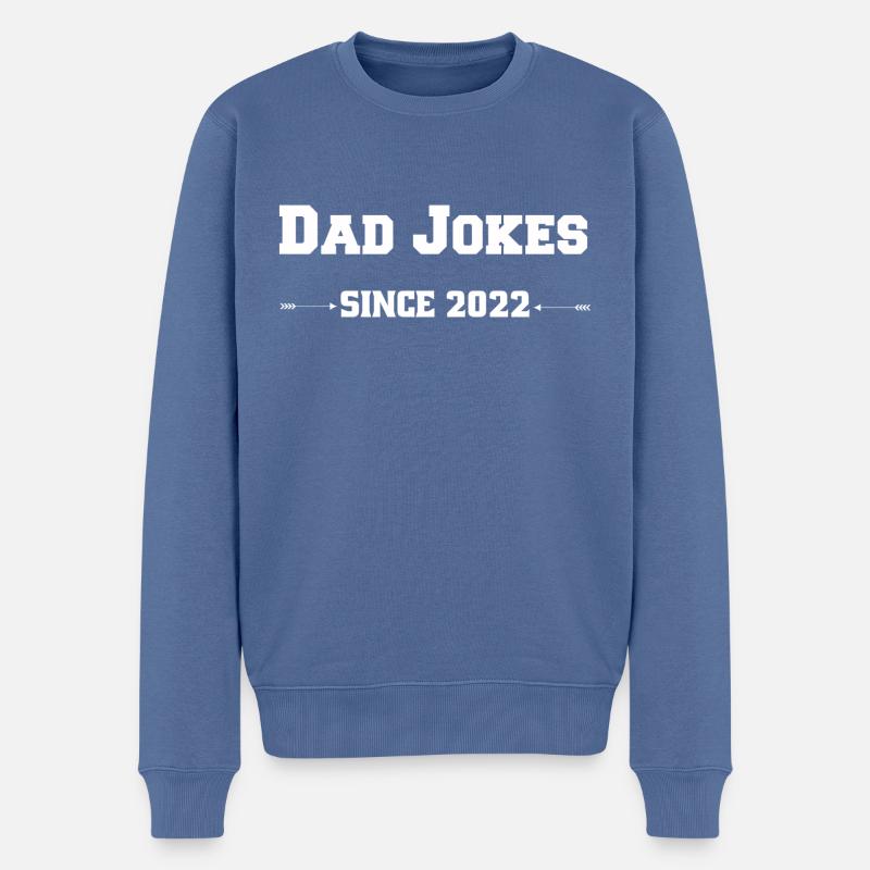 Dad Jokes since 2022 - Männer Premium Bio Pullover - Taubenblau