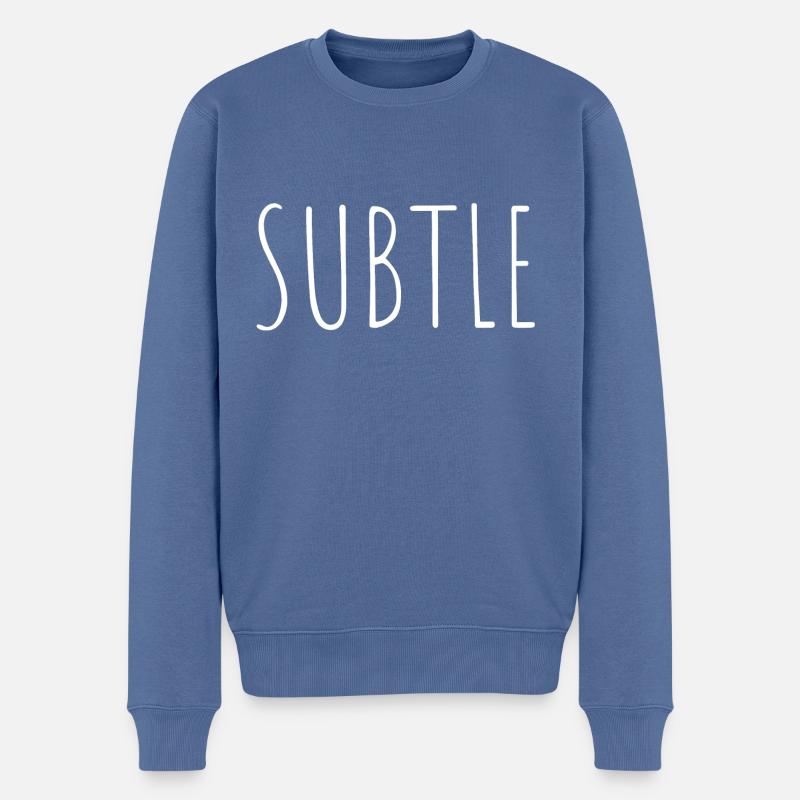 subtil - Pull Premium bio Homme - bleu pigeon