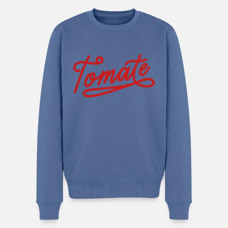 Tomate - Pull Premium bio Homme - bleu pigeon