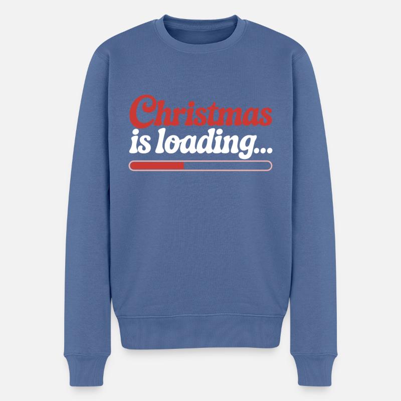 Christmas is loading ... - Pull Premium bio Homme - bleu pigeon