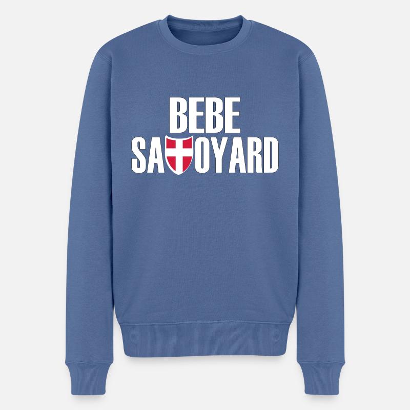 bebe savoyard - Pull Premium bio Homme - bleu pigeon