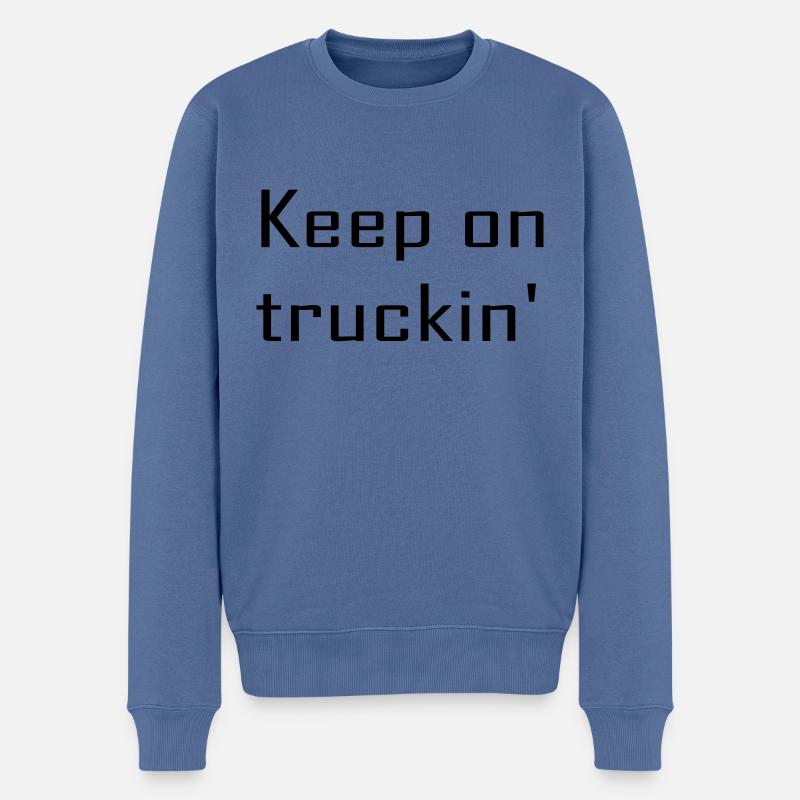 Keep on truckin - Pull Premium bio Homme - bleu pigeon
