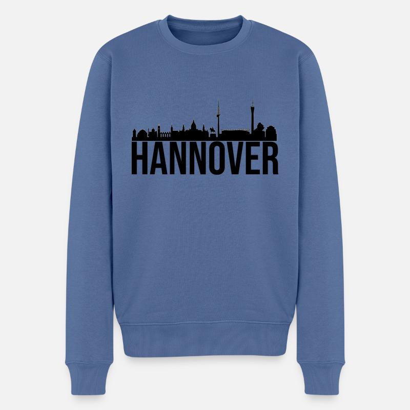 ha hannover black - Pull Premium bio Homme - bleu pigeon