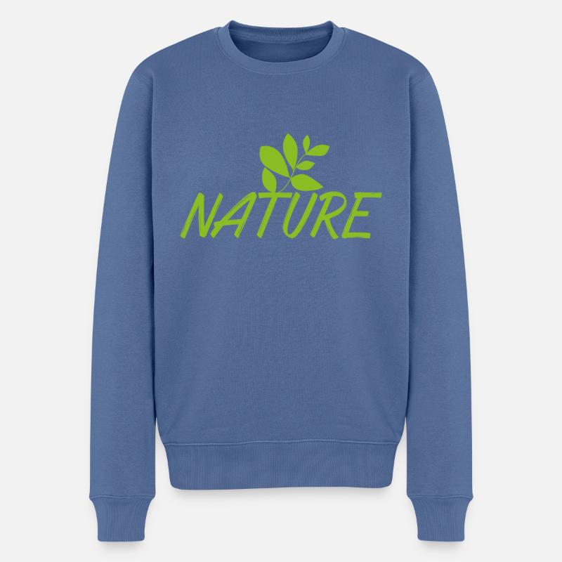 Nature - Pull Premium bio Homme - bleu pigeon