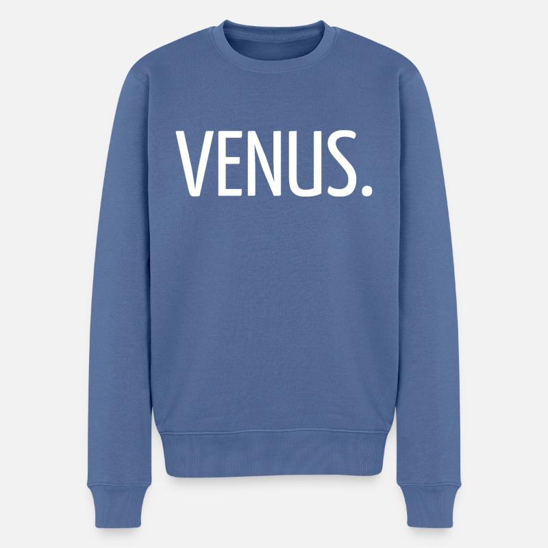 Venus - Männer Premium Bio Pullover - Taubenblau