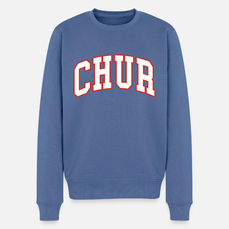 Chur - Männer Premium Bio Pullover - Taubenblau