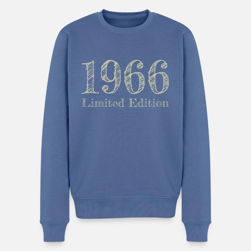 1966 - Männer Premium Bio Pullover - Taubenblau