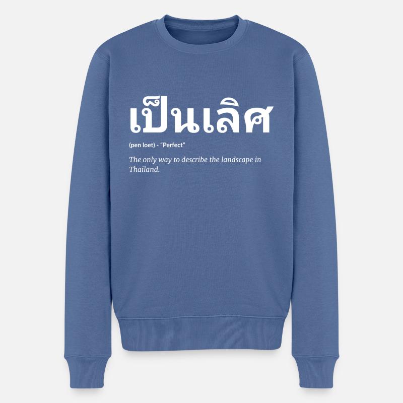 Thaïlande - Pull Premium bio Homme - bleu pigeon