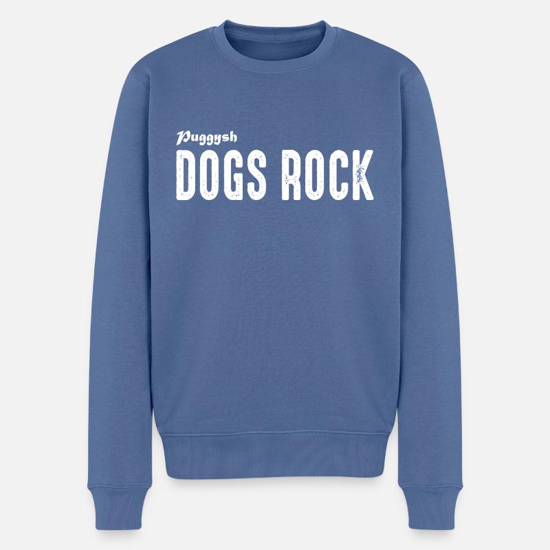 Chien Hund - Pull Premium bio Homme - bleu pigeon