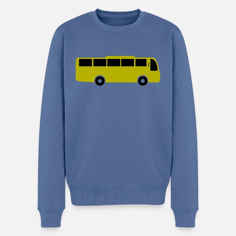 bus - Männer Premium Bio Pullover - Taubenblau