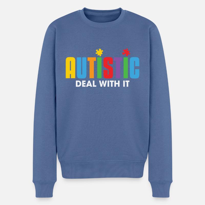 Autism Awareness Month - Männer Premium Bio Pullover - Taubenblau