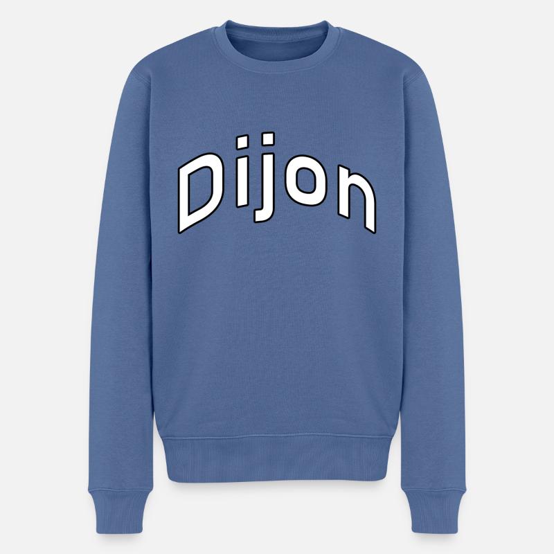 Dijon - Männer Premium Bio Pullover - Taubenblau