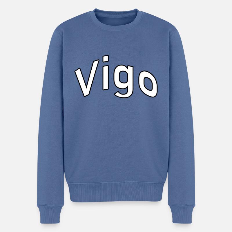 Vigo - Pull Premium bio Homme - bleu pigeon