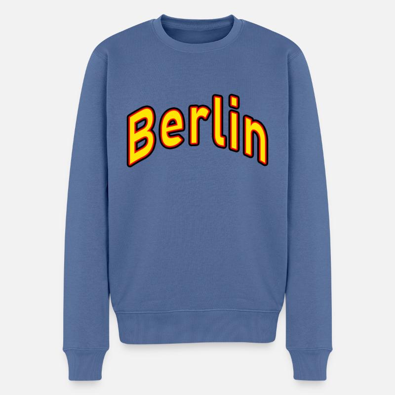 Berlin - Pull Premium bio Homme - bleu pigeon