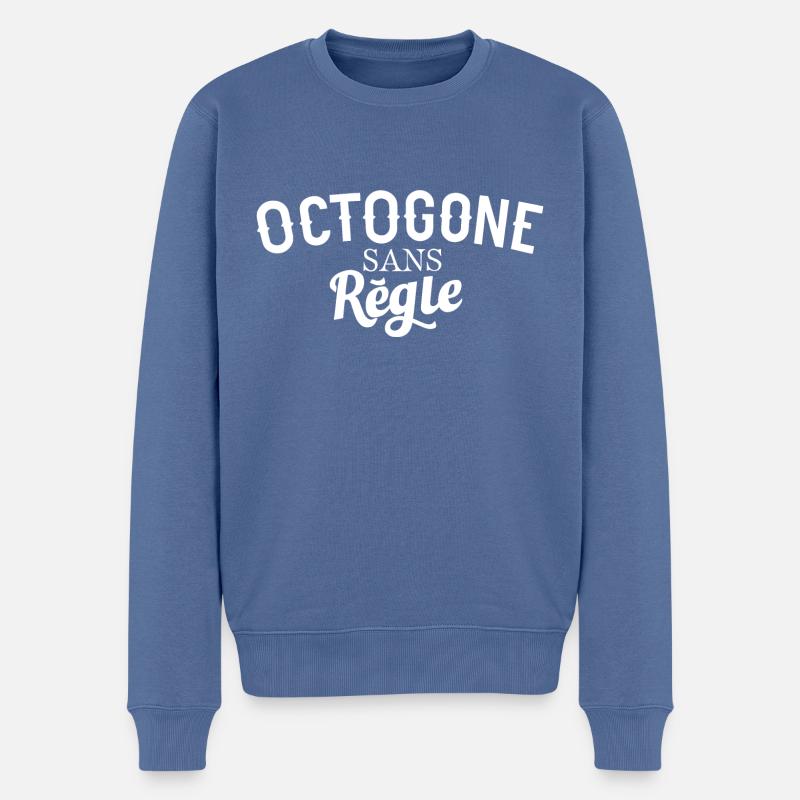 Octogone sans règle - Pull Premium bio Homme - bleu pigeon