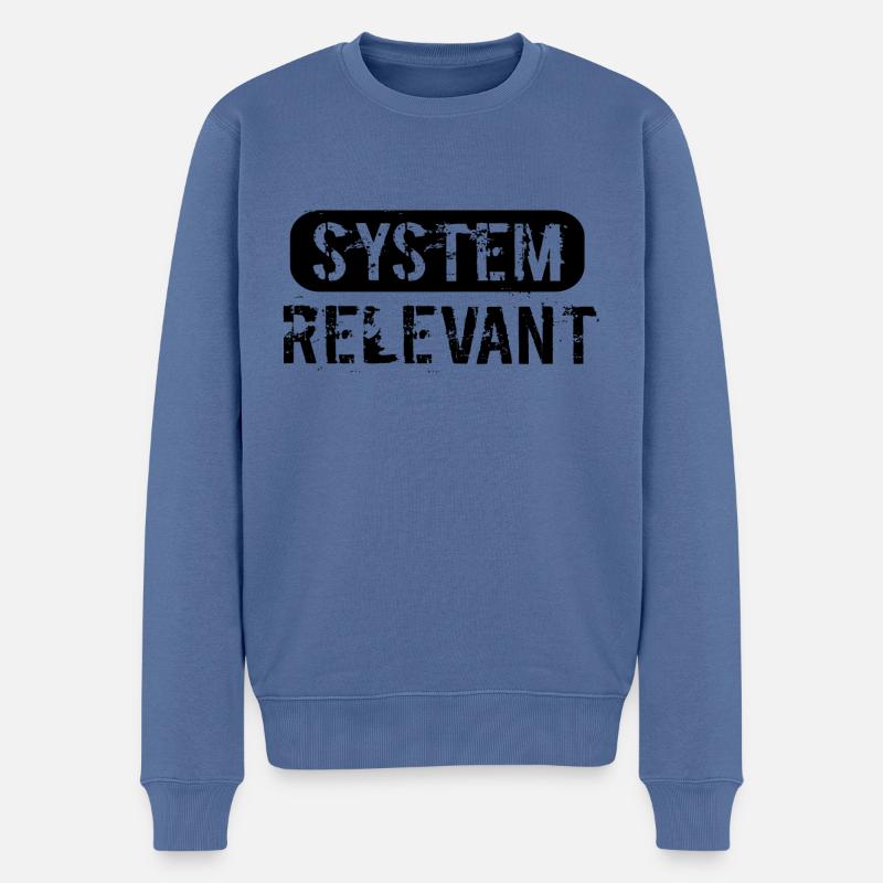 Système pertinent - Pull Premium bio Homme - bleu pigeon