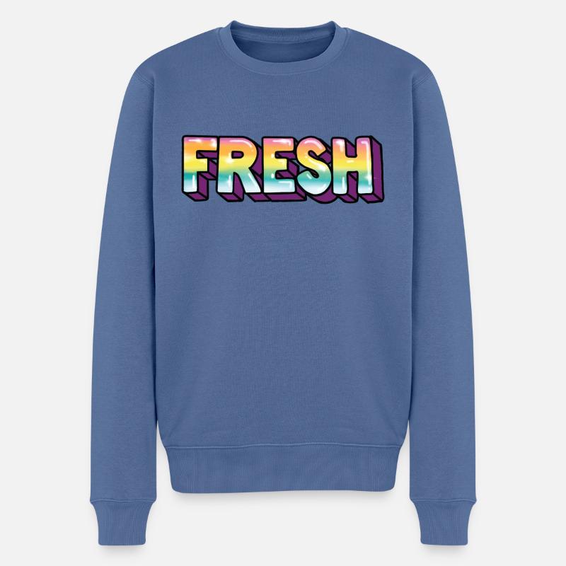 Frais - Pull Premium bio Homme - bleu pigeon