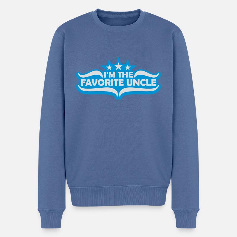 im the favorite uncle - Männer Premium Bio Pullover - Taubenblau