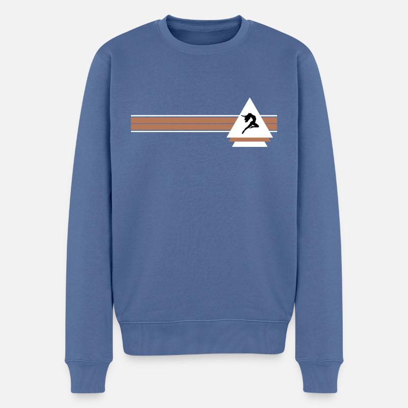 Dancing Dance Music - Männer Premium Bio Pullover - Taubenblau