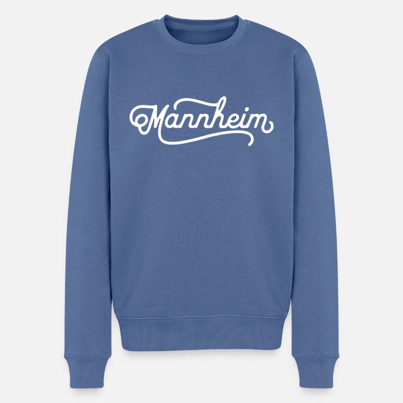 Mannheim - Pull Premium bio Homme - bleu pigeon