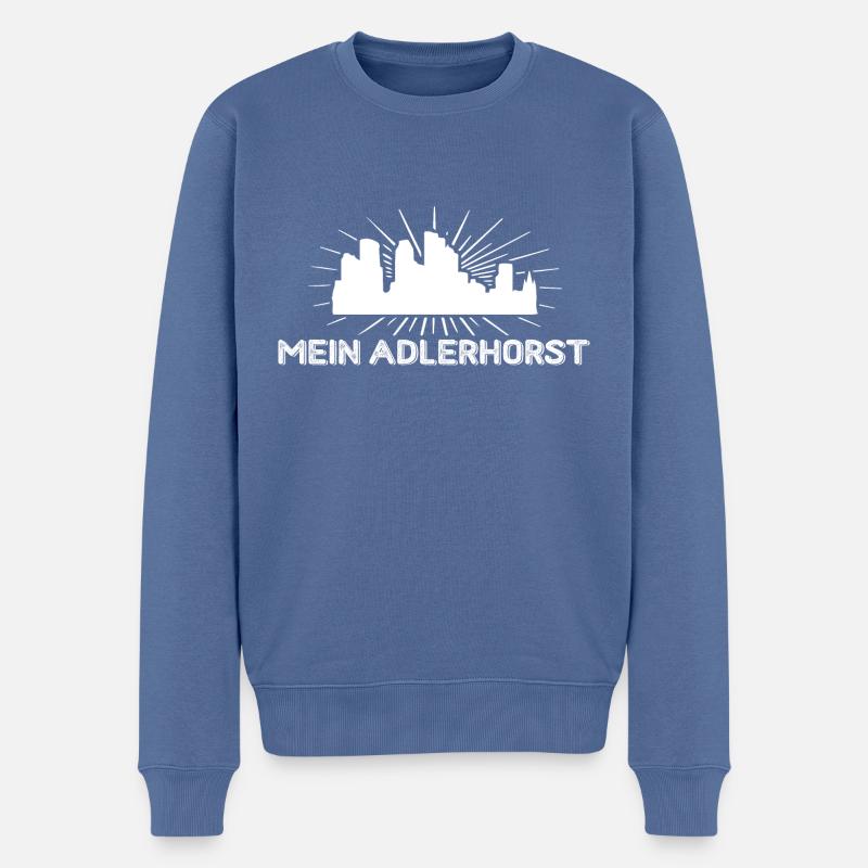 Mannheim Monnem Mannheimat - Pull Premium bio Homme - bleu pigeon