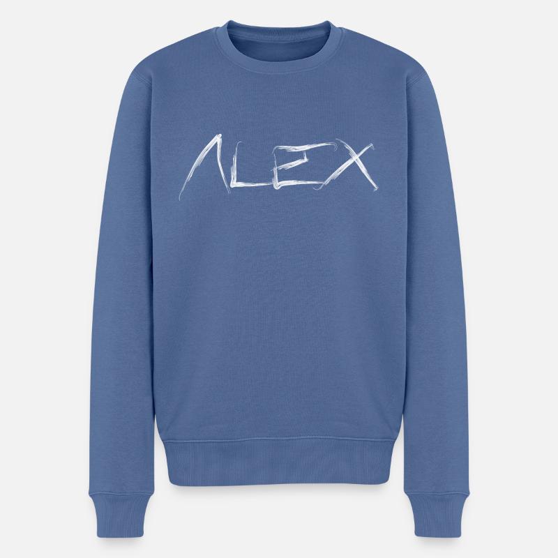 Alex sonst nichts Alexanderplatz Berlin - Männer Premium Bio Pullover - Taubenblau