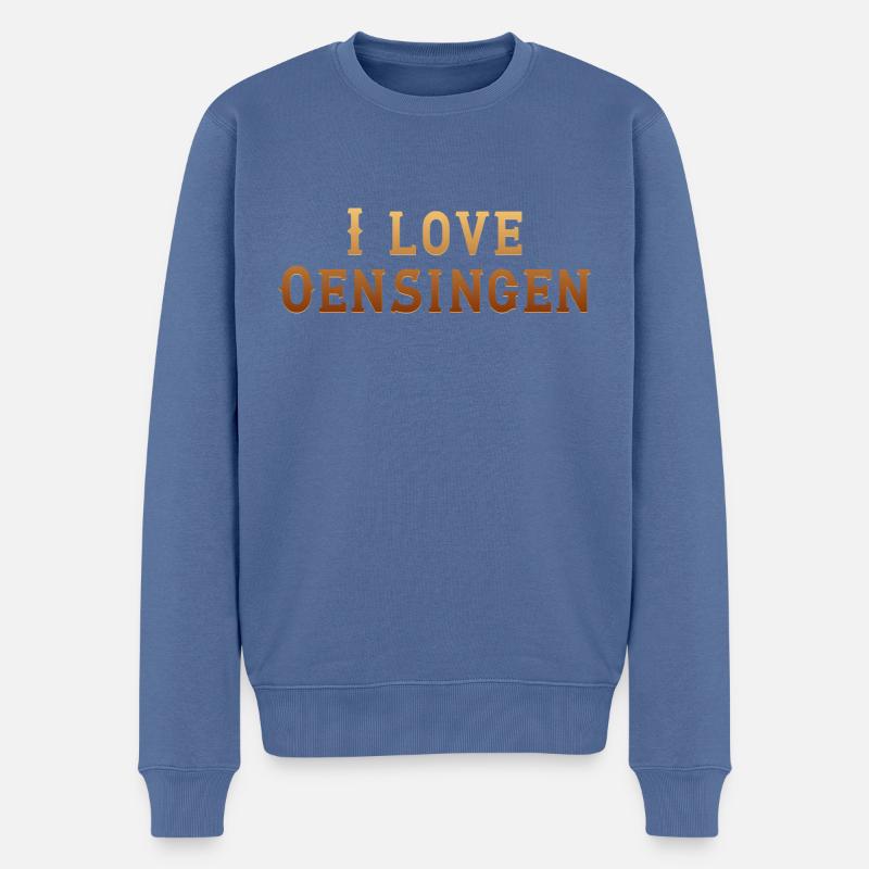 Oensingen - Männer Premium Bio Pullover - Taubenblau