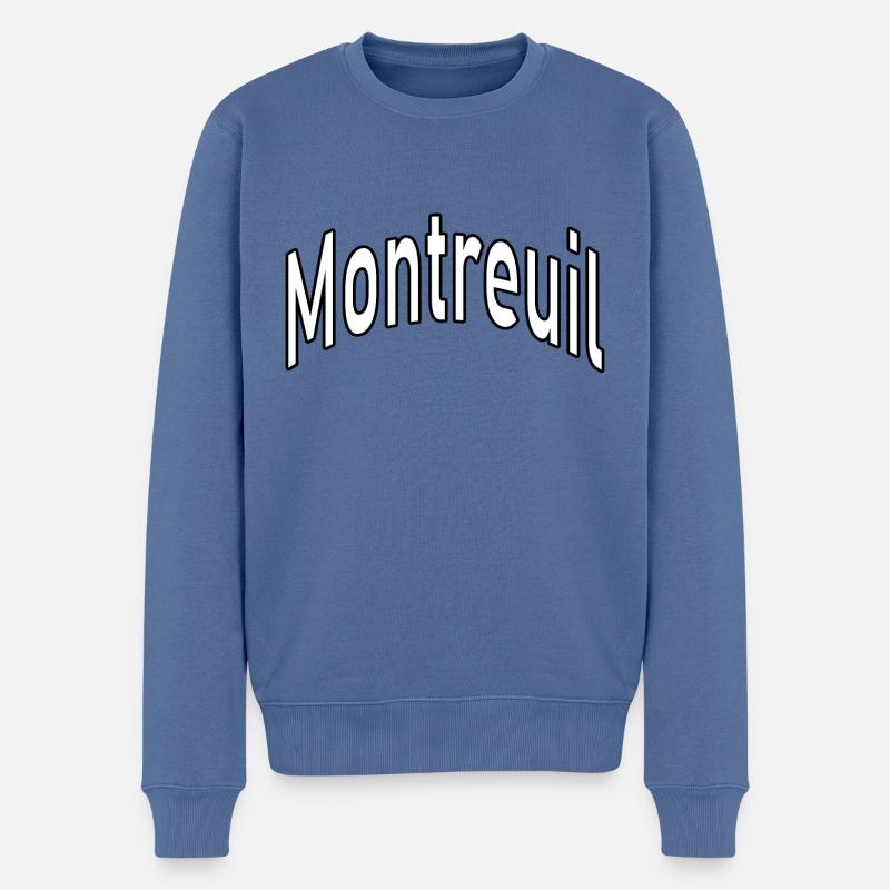 Montreuil - Männer Premium Bio Pullover - Taubenblau