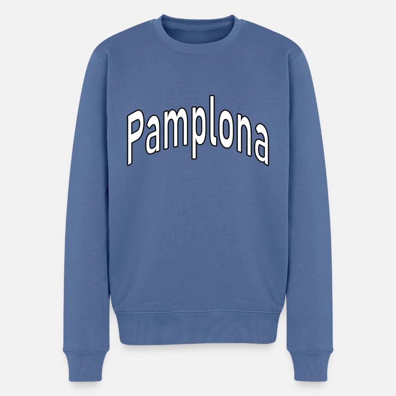 Pampelune - Pull Premium bio Homme - bleu pigeon