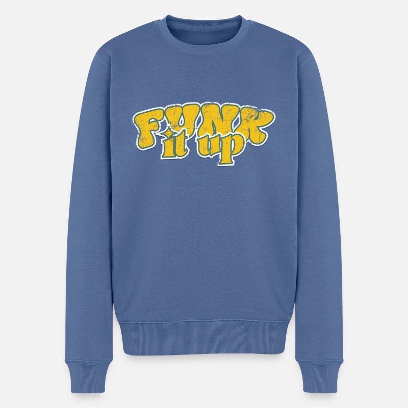 Funk it up - Männer Premium Bio Pullover - Taubenblau