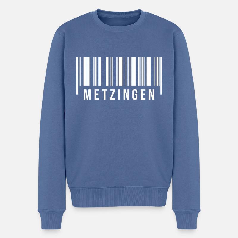 Metzingen Schwaben - Männer Premium Bio Pullover - Taubenblau