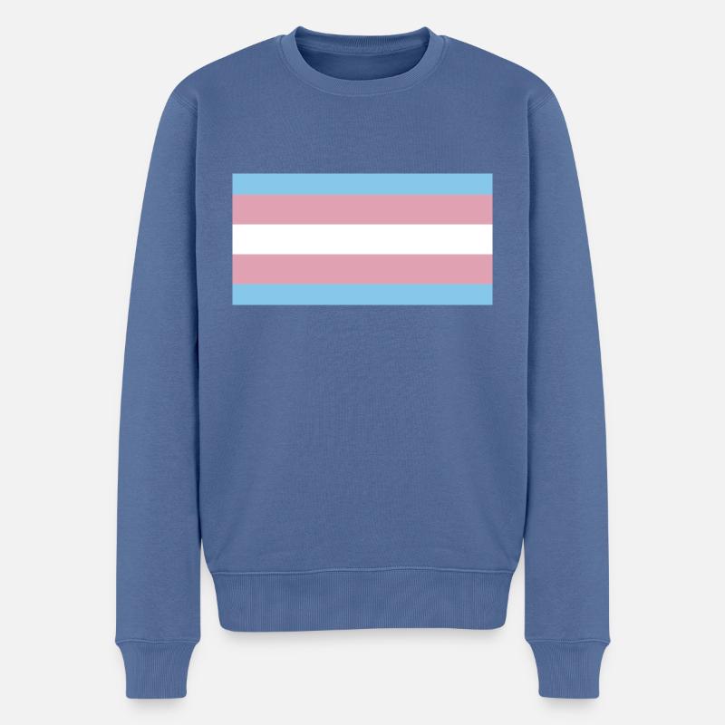 trans pride - Männer Premium Bio Pullover - Taubenblau