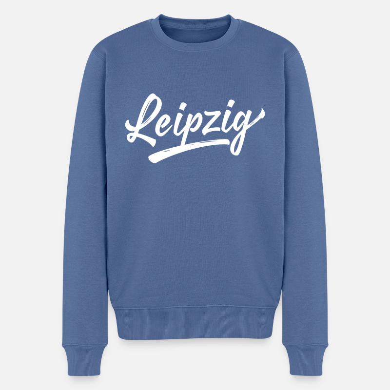 Leipzig - Pull Premium bio Homme - bleu pigeon