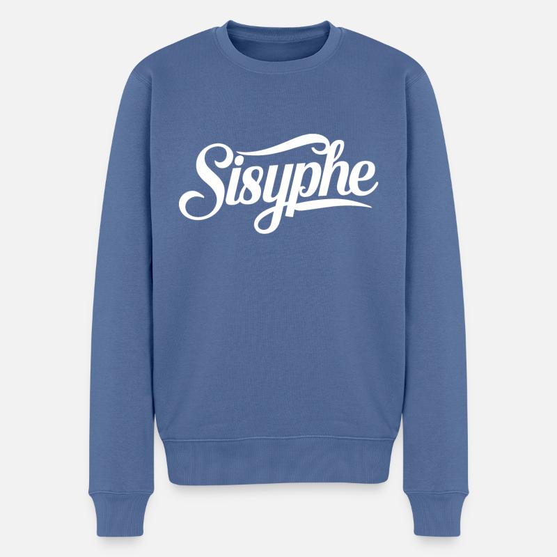 Sisyphe - Pull Premium bio Homme - bleu pigeon