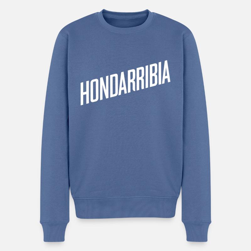Hondarribia - Pull Premium bio Homme - bleu pigeon