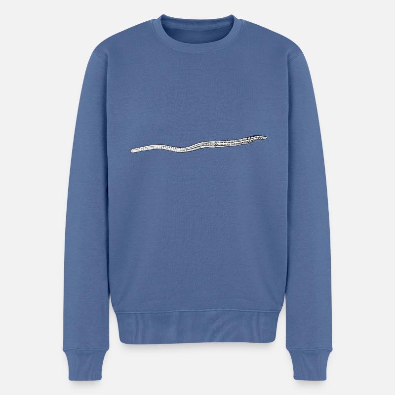 Ver de terre - Pull Premium bio Homme - bleu pigeon