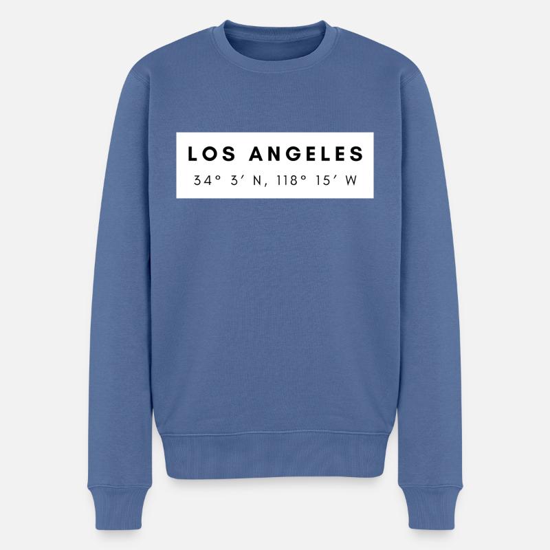 Los Angeles Souvenir - Pull Premium bio Homme - bleu pigeon